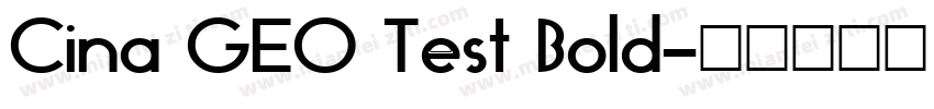 Cina GEO Test Bold字体转换